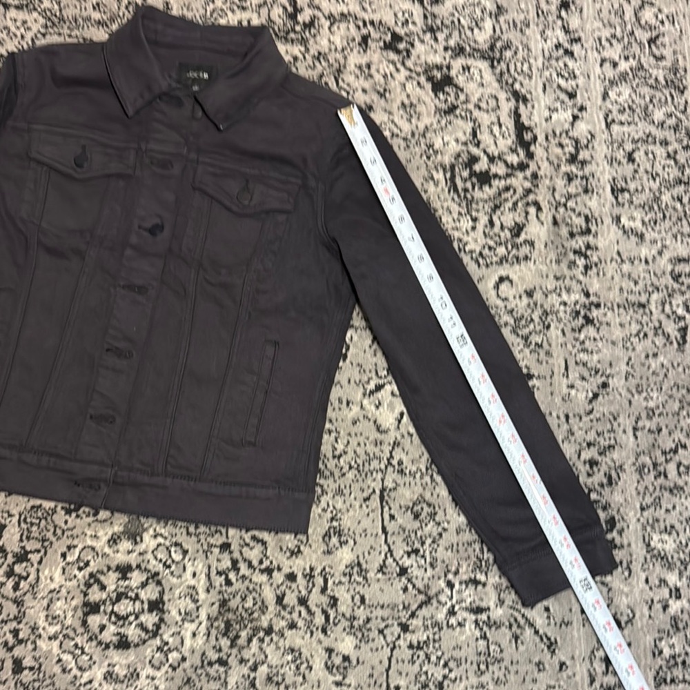 Washed black  Denim Jacket - Picture 7 of 10
